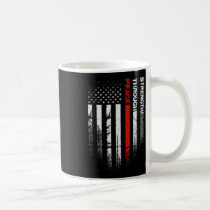 Peace Through Strength Distressed Flag Usa Coffee Mug