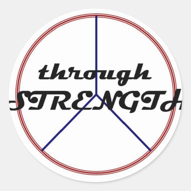 Peace through Strength stickers (Front)