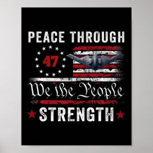 Peace Through Strength Trump Operation Midnight Ha Poster