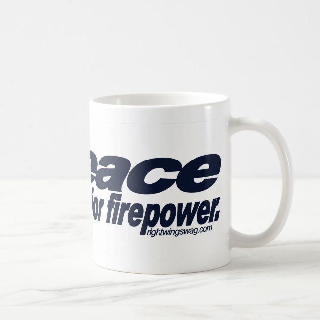 Peace Through Superior Firepower Mug (Right)