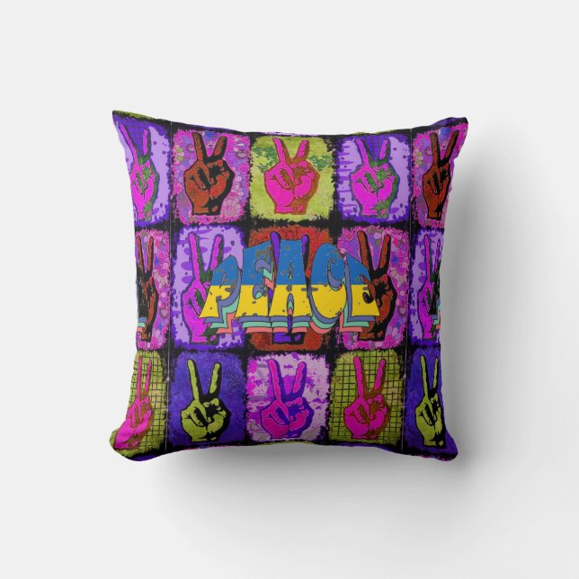 Peace Throw Pillow (Front)