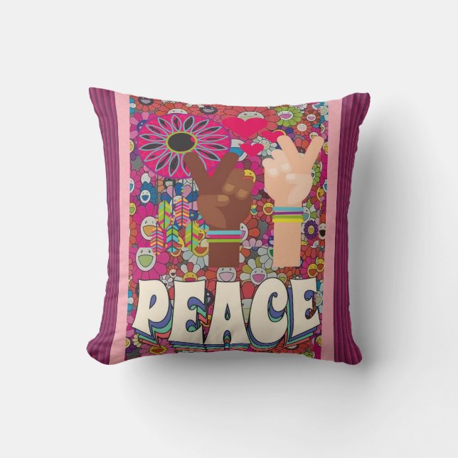 Peace Throw Pillow (Front)