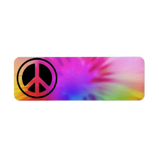 Peace Tie Dye Label Return Address Label