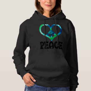 Peace Tie Love Heart Women Hand Peace Love Hoodie