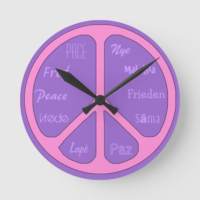 Peace Time Round Clock (Front)