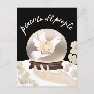 Peace to all people Christian Nativity Holiday Postcard