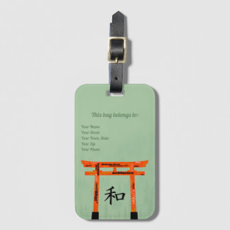 Peace Torii (on vermillion) Luggage Tag