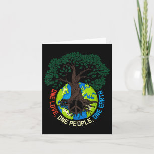 Peace Tree Love - Environmental Protection Earth D Card