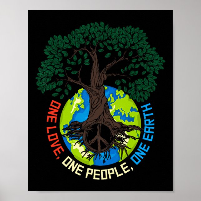 Peace Tree Love - Environmental Protection Earth D Poster (Front)