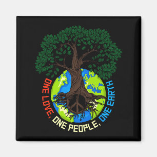 Peace Tree Love Environmental Protection Earth D T Magnet