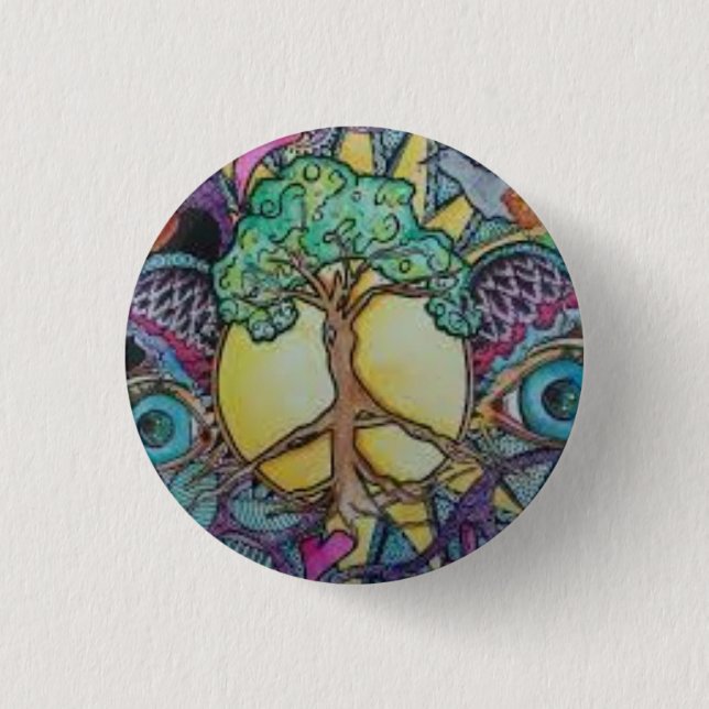 Peace Tree Round Button (Front)