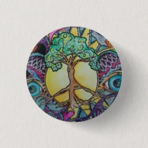 Peace Tree Round Button