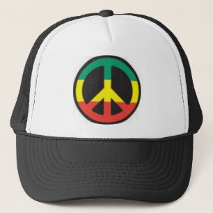 peace trucker hat