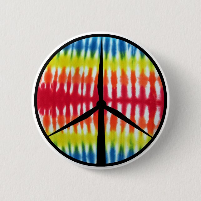Peace Turbine 6 Cm Round Badge (Front)