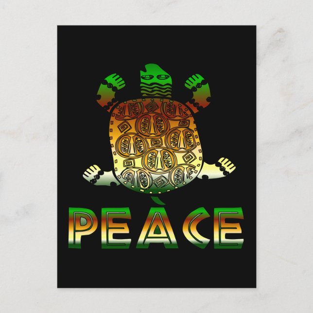 Peace Turtle Postcard (Front)