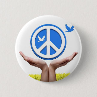 peace two 6 cm round badge