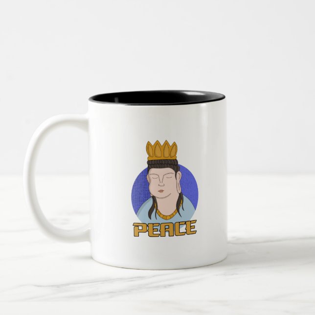 Peace Two-Tone Coffee Mug (Left)