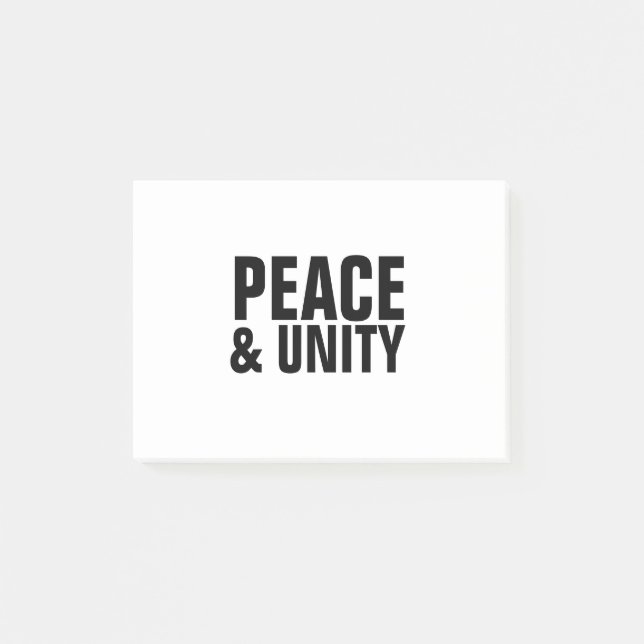 PEACE & UNITY Post-It Notes (Front)