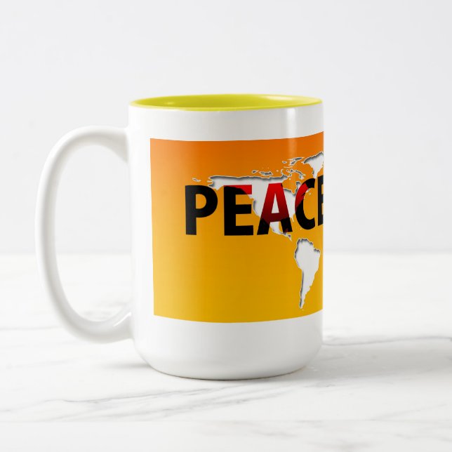 Peace vs War colour mugs (Left)