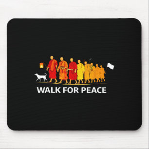 Peace walking monks and aloka dog walk for peace P Mouse Pad