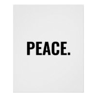 Peace white and black text minimalist anti war