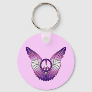 PEACE WINGS KEY RING