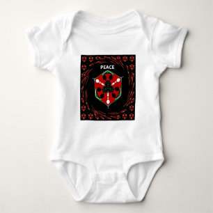 "Peace: with Shield Emblem" Art Print Baby Bodysuit