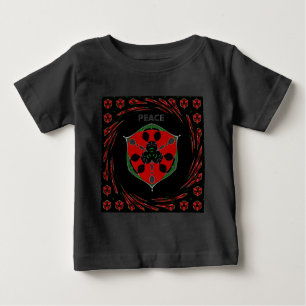 "Peace: with Shield Emblem" Art Print Baby T-Shirt