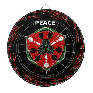 "Peace: with Shield Emblem" Art Print Dartboard