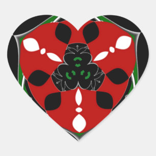 "Peace: with Shield Emblem" Art Print Heart Sticker