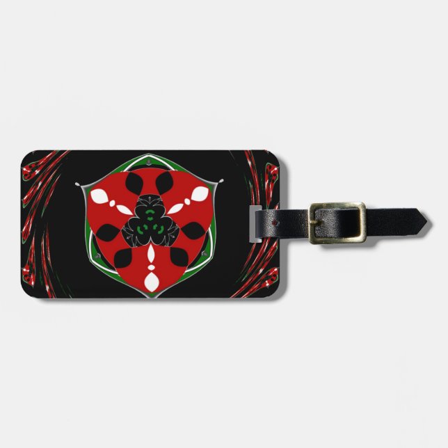 "Peace: with Shield Emblem" Art Print Luggage Tag (Front Horizontal)