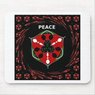 "Peace: with Shield Emblem" Art Print Mouse Pad