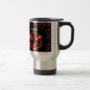"Peace: with Shield Emblem" Art Print Travel Mug