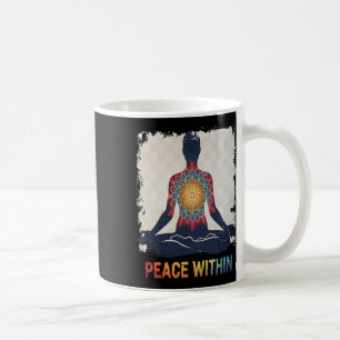 Peace Within Mandala Yoga Meditation Design Coffee Mug