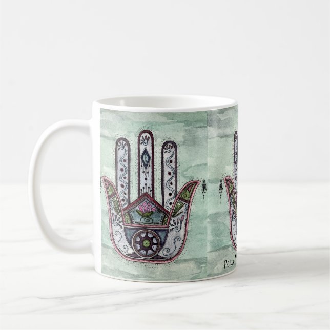 Peace Within Our Hands Coffee Mug (Left)