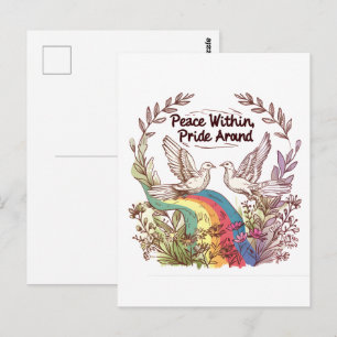 Peace Within, Pride Around – LGBTQ Camping Nature  Postcard