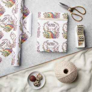 Peace Within, Pride Around – LGBTQ Camping Nature Wrapping Paper