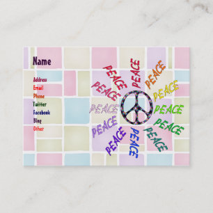Peace Words Circle Business Card