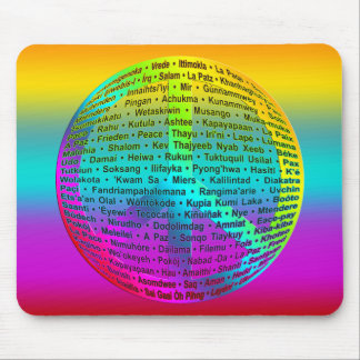 PEACE world language | coloured linear Mouse Pad