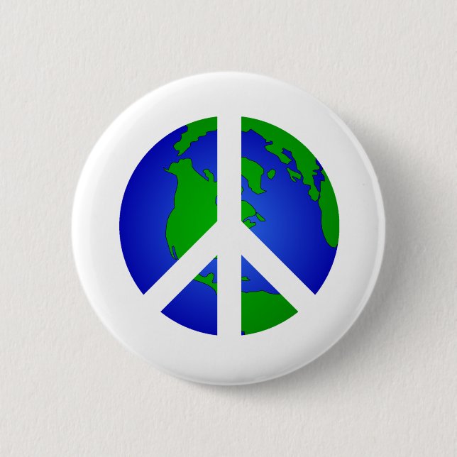 Peace World Peace 6 Cm Round Badge (Front)