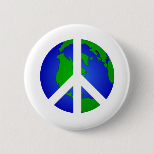 Peace World Peace 6 Cm Round Badge