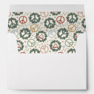 Peace Wreaths and Joy to the World Pattern Envelope