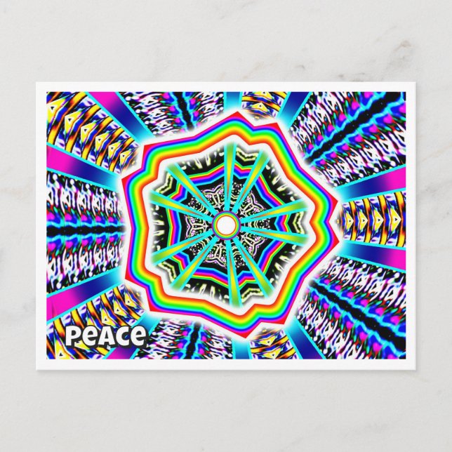 Peace (you may change the word) postcard (Front)