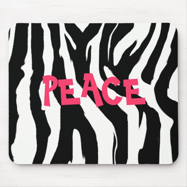 PEACE zebra Mouse Pad (Front)