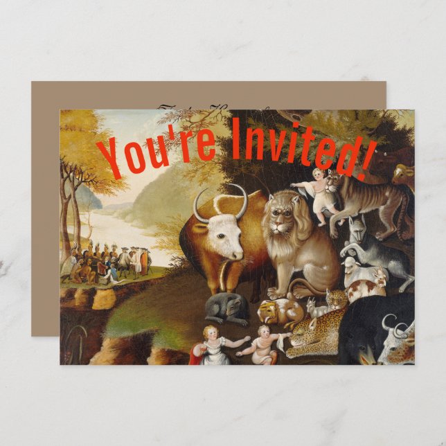 Peaceable Kingdom Animal Hicks Classic Invitation (Front/Back)