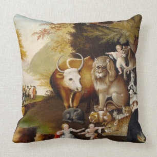 Peaceable Kingdom, c.1834 (oil on canvas) Cushion