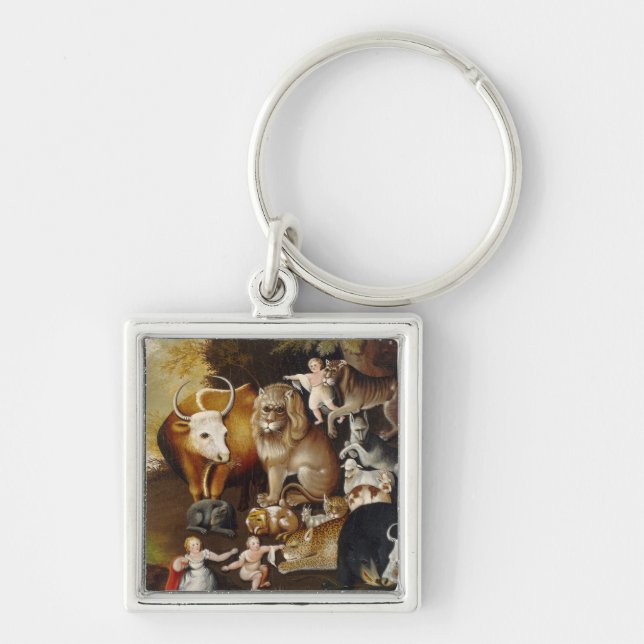 Peaceable Kingdom, c.1834 (oil on canvas) Key Ring (Front)