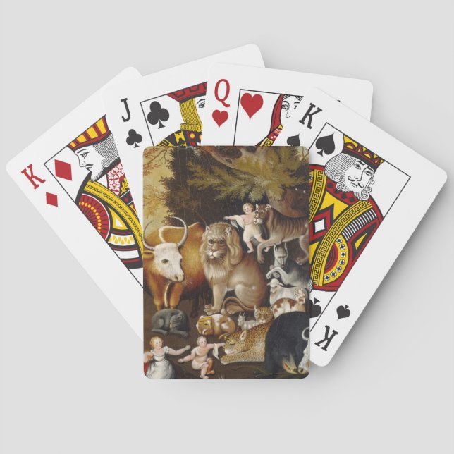 Peaceable Kingdom, c.1834 (oil on canvas) Playing Cards (Back)