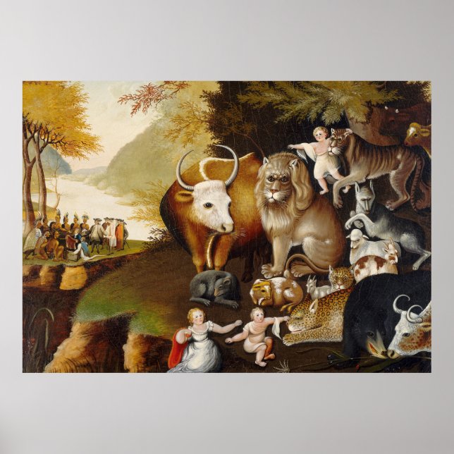 Peaceable Kingdom Fine Art Painting Print Artwork (Front)