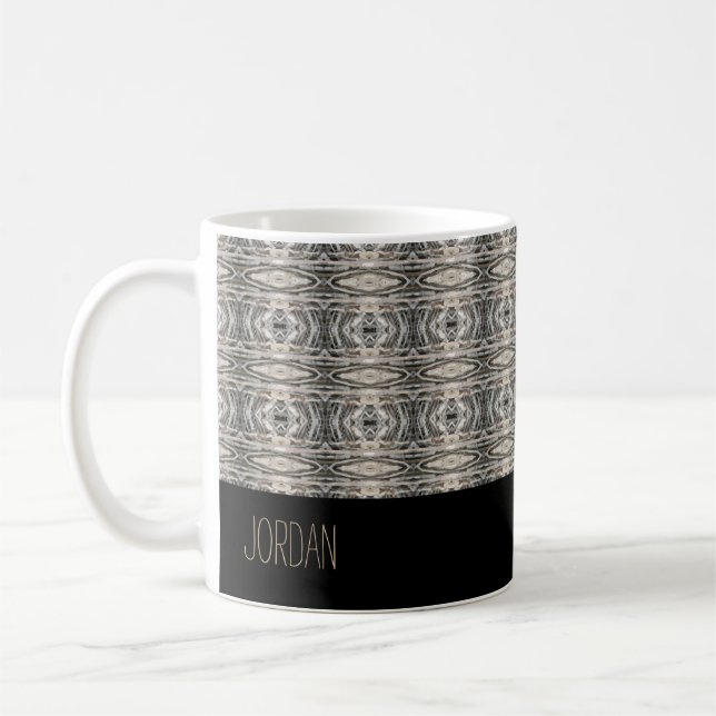 Peaceful Abstract Textured Pattern Coffee Mug (Left)